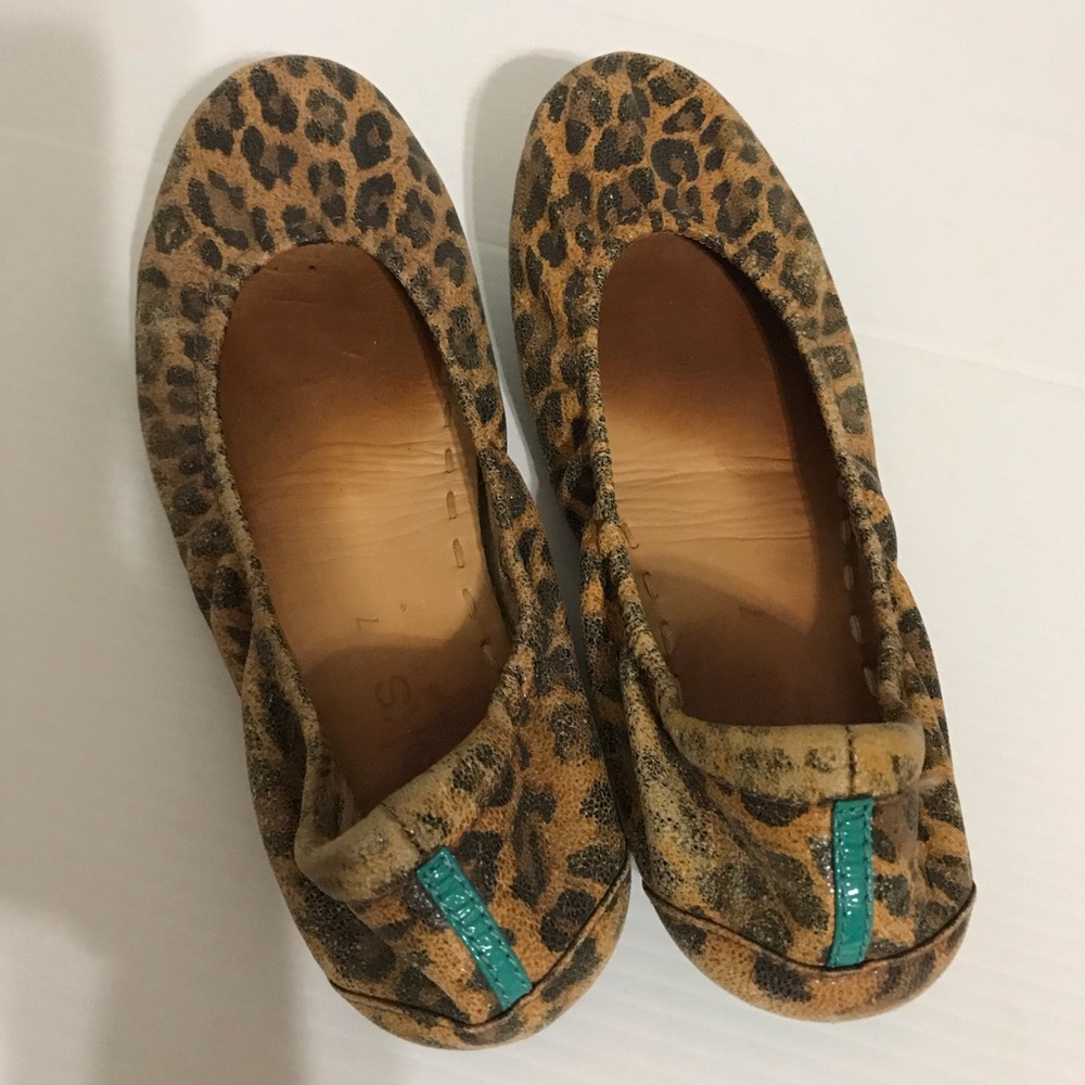 Tieks Leopard Print Women's Ballet Flats - Brown Size 7 - Picture 6 of 9